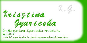 krisztina gyuricska business card